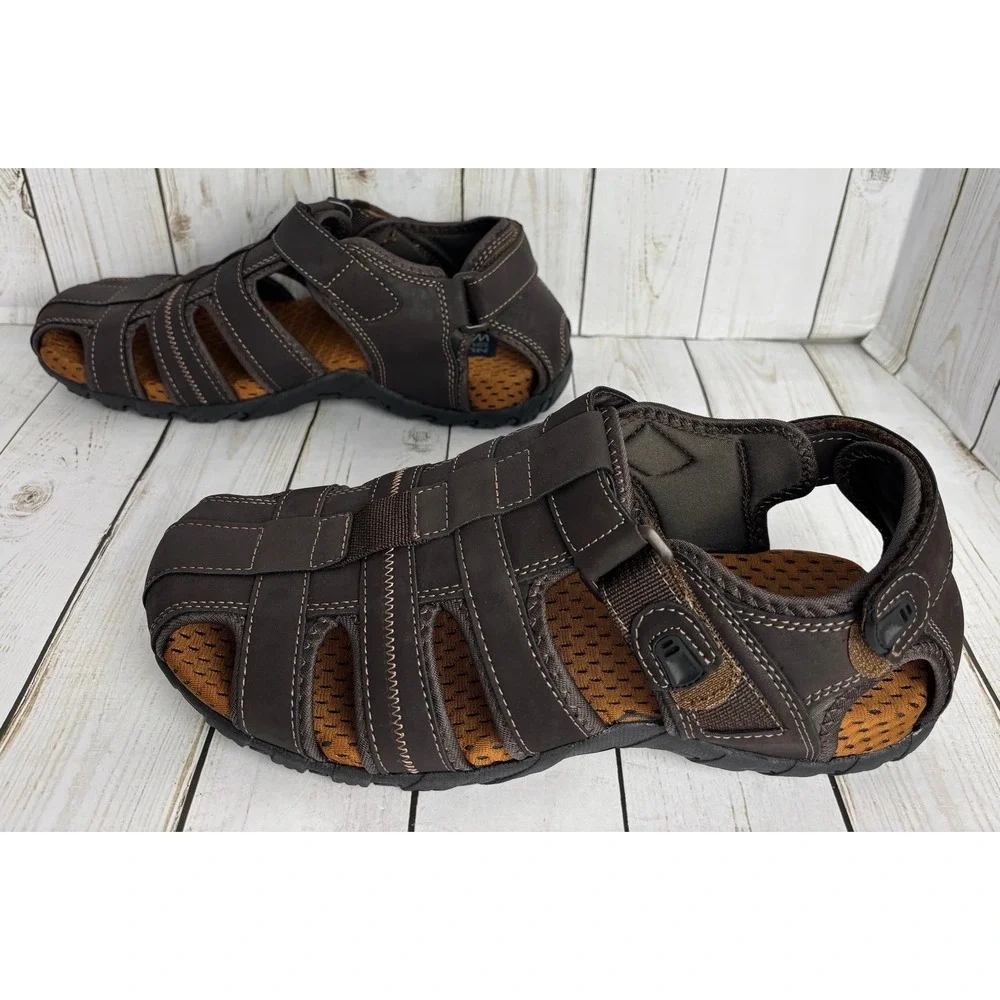 Nunn Bush Men's Brown Rio Bravo Fisherman Sandal Shoes‎ Size 12W